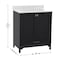 Flash Furniture Haven 30 Inch Bathroom Vanity w/Sink, Storage Cabinet w/Soft Close Doors and Bottom Drawer, Black FS-BN-4-30-KD-BK-GG - alternate 5